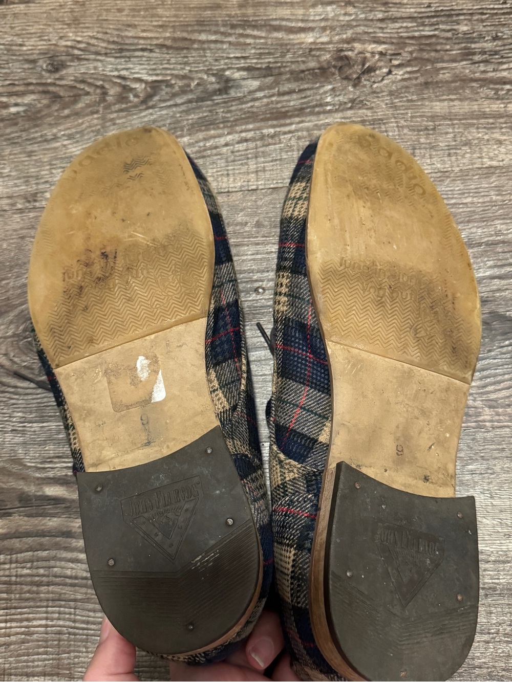 John Fluevog Plaid Derby Shoes Mens 9 - Picture 5 of 5